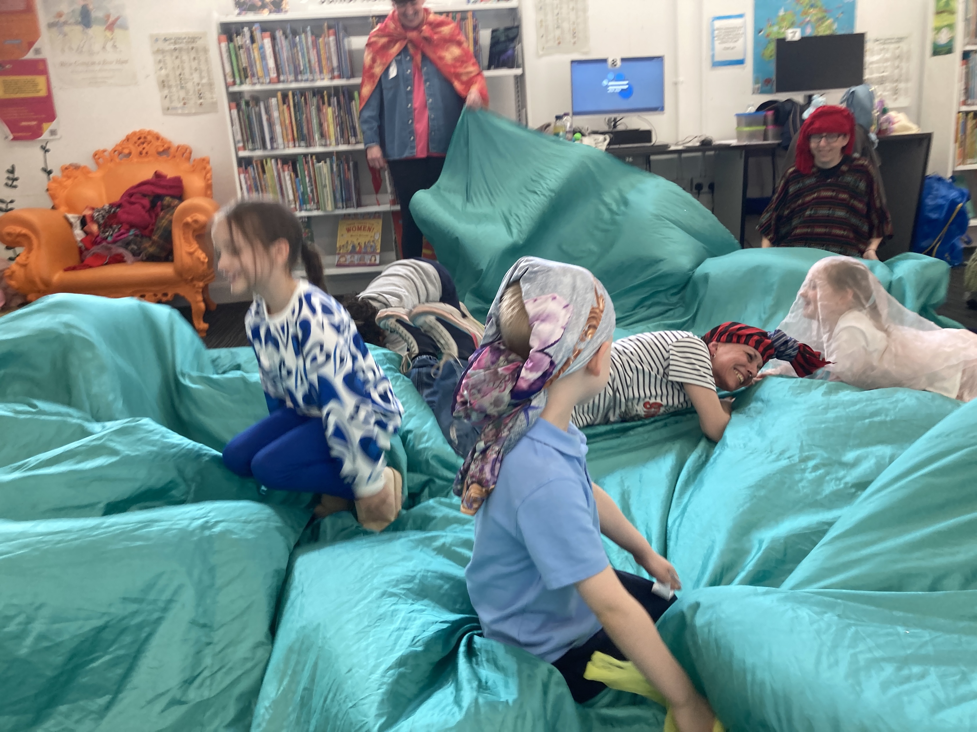 the rhino cools down in the water