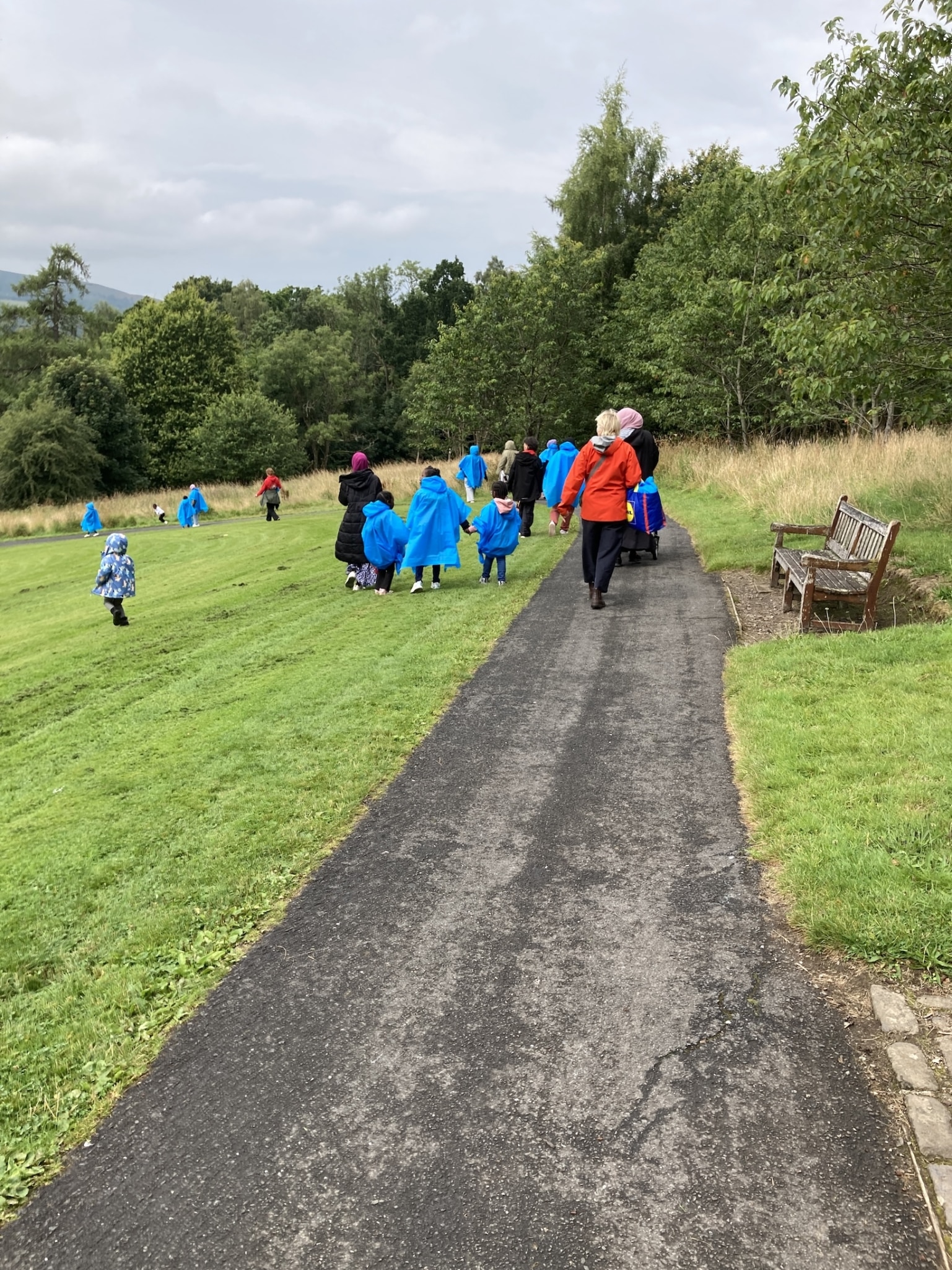 Blue ponchos!